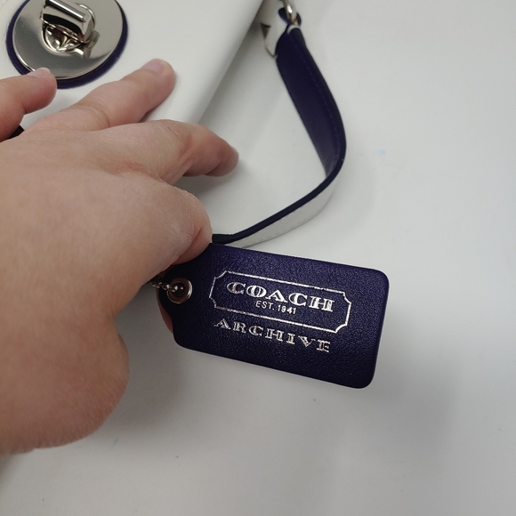 Coach White and Purple Women's Bag - Picture 6 of 10